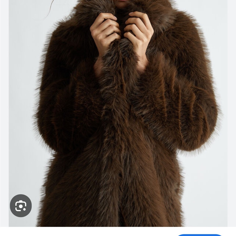 Luxurious Brown Faux Fur Coat Liu.Jo mango Zara